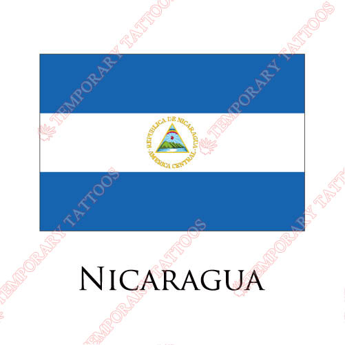 Nicaragua flag Customize Temporary Tattoos Stickers NO.1943